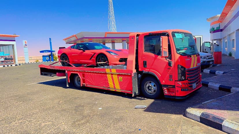 سحب سيارة رياضية